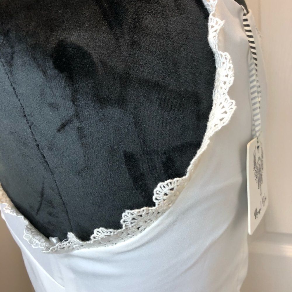 NWT Angel Biba white eyelet spaghetti strap dress - Picture 14 of 16
